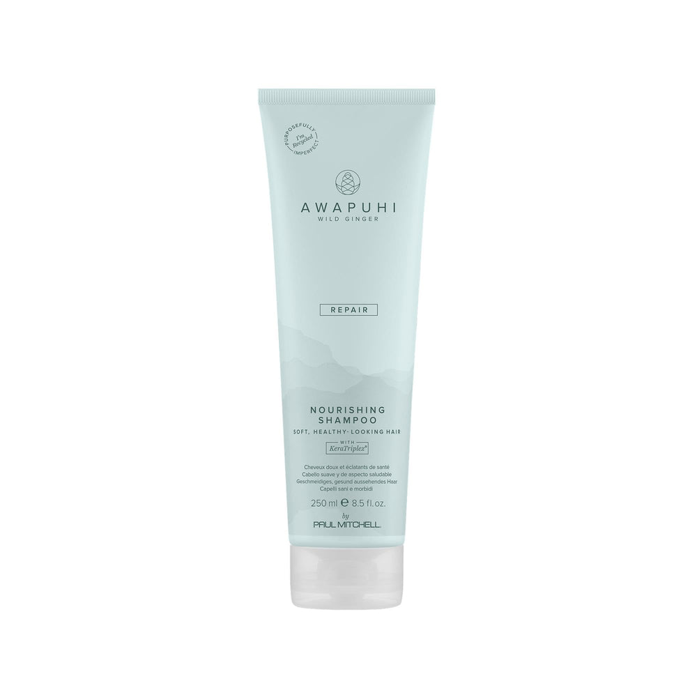 Awapuhi Wild Ginger front bottle showing label and size, highlights nourishing benefits