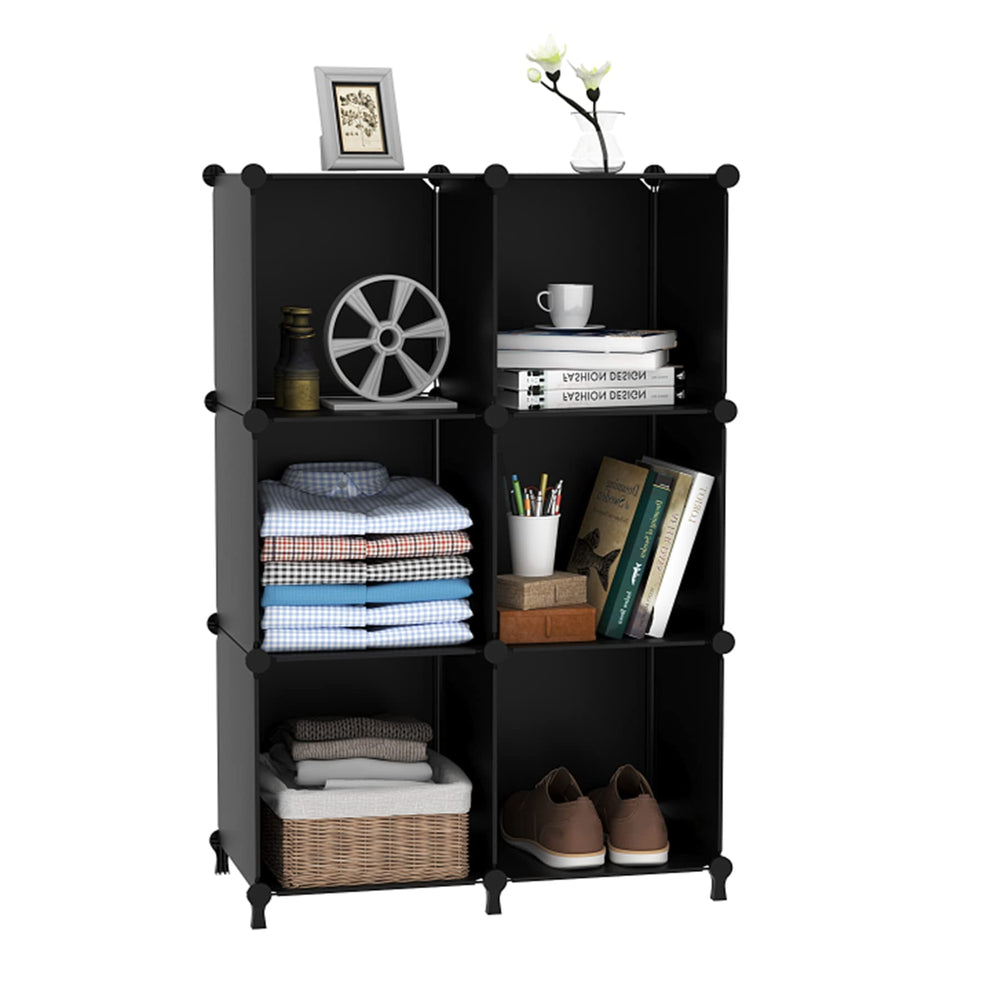 AWTATOS holding fabric bins showing concealed storage and tidy look