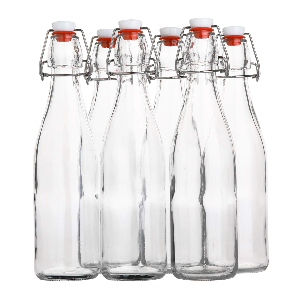 AYL pack frontal de seis botellas claras para almacenaje seguro