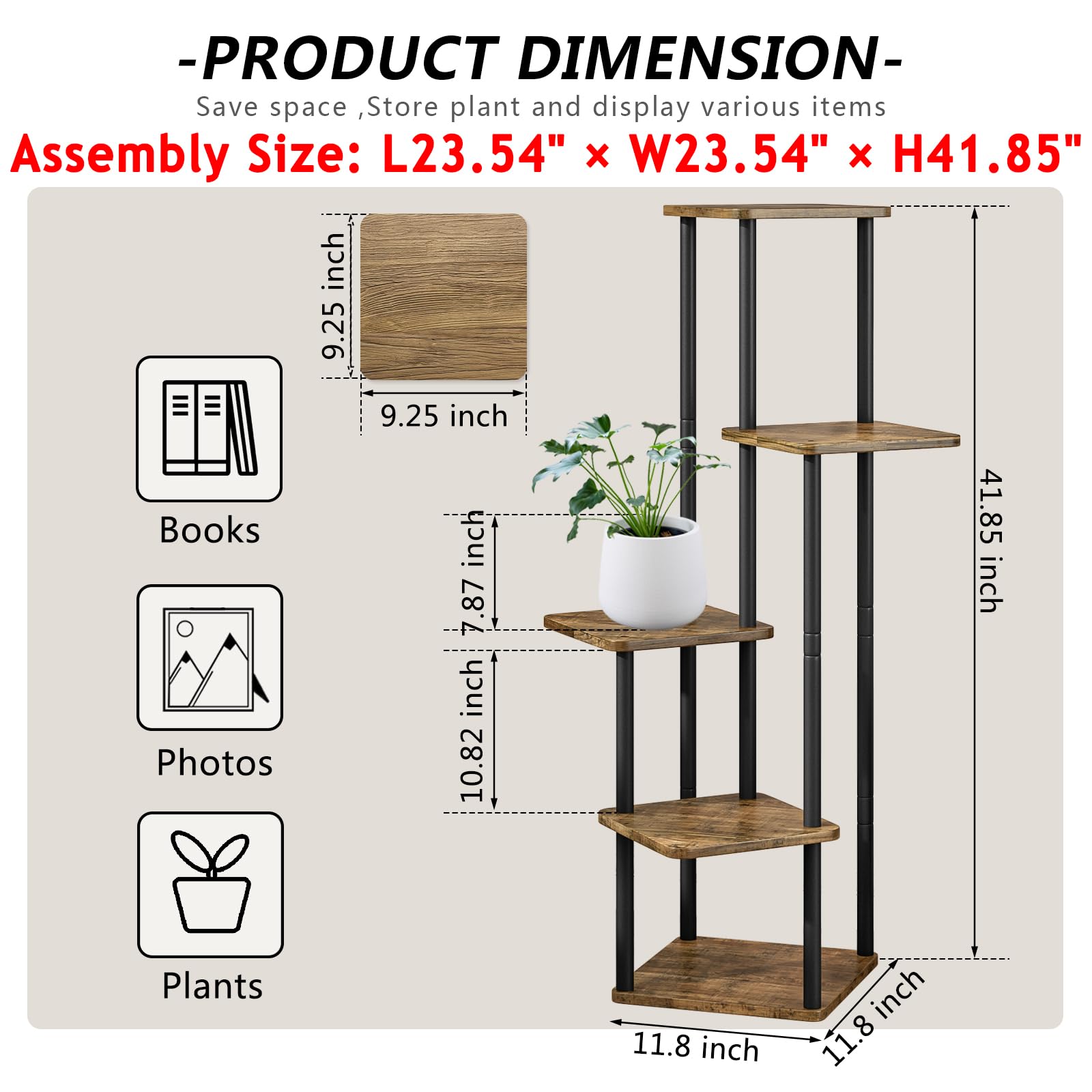 AZERPIAN plant stand in living room showing stylish multi-plant display
