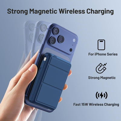 Azmuth attached to iPhone in use showing stable hands‑free charging