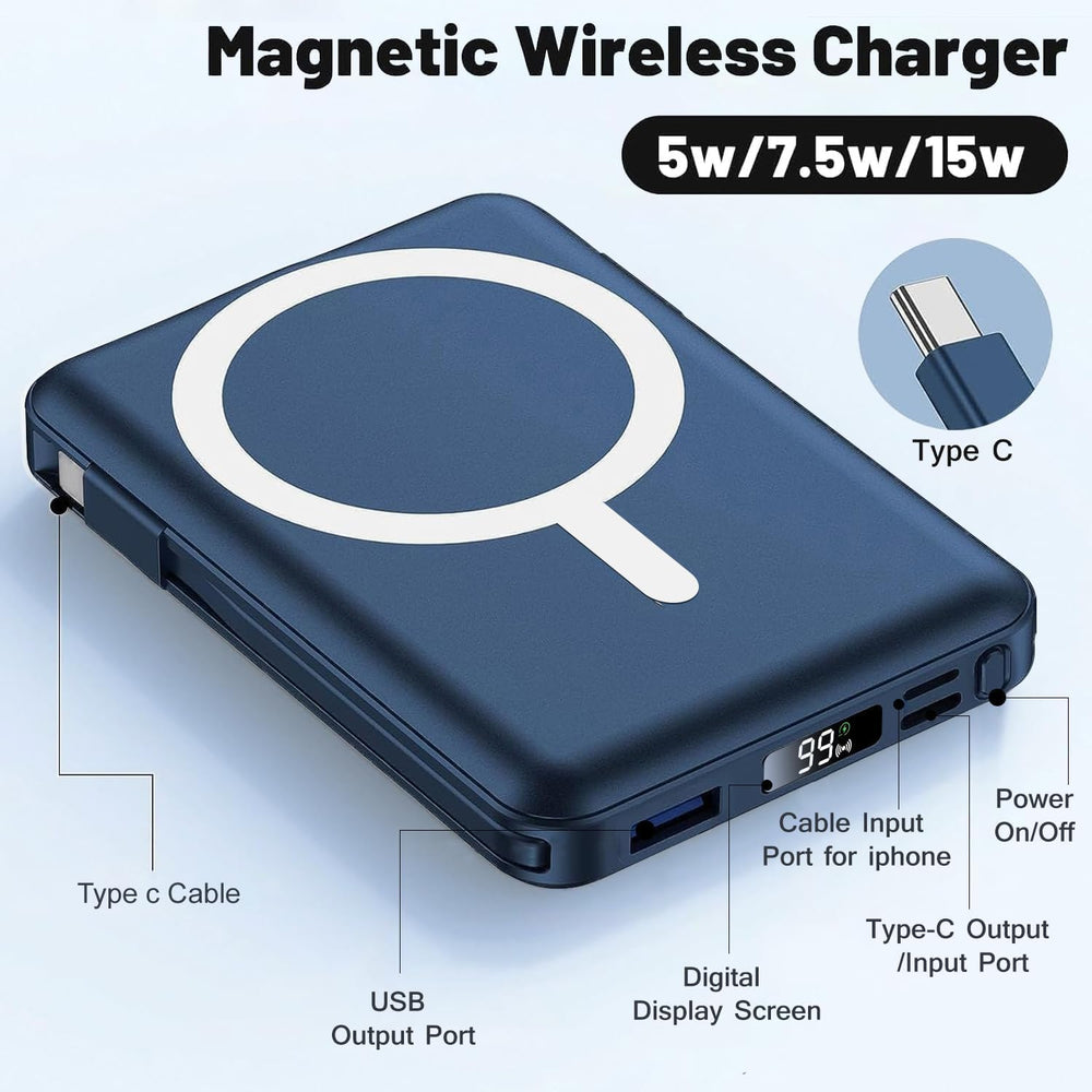 Azmuth magnetic coil closeup highlighting secure MagSafe alignment and efficiency