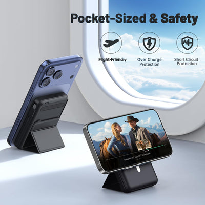Azmuth used as a phone stand in lifestyle shot for hands‑free viewing