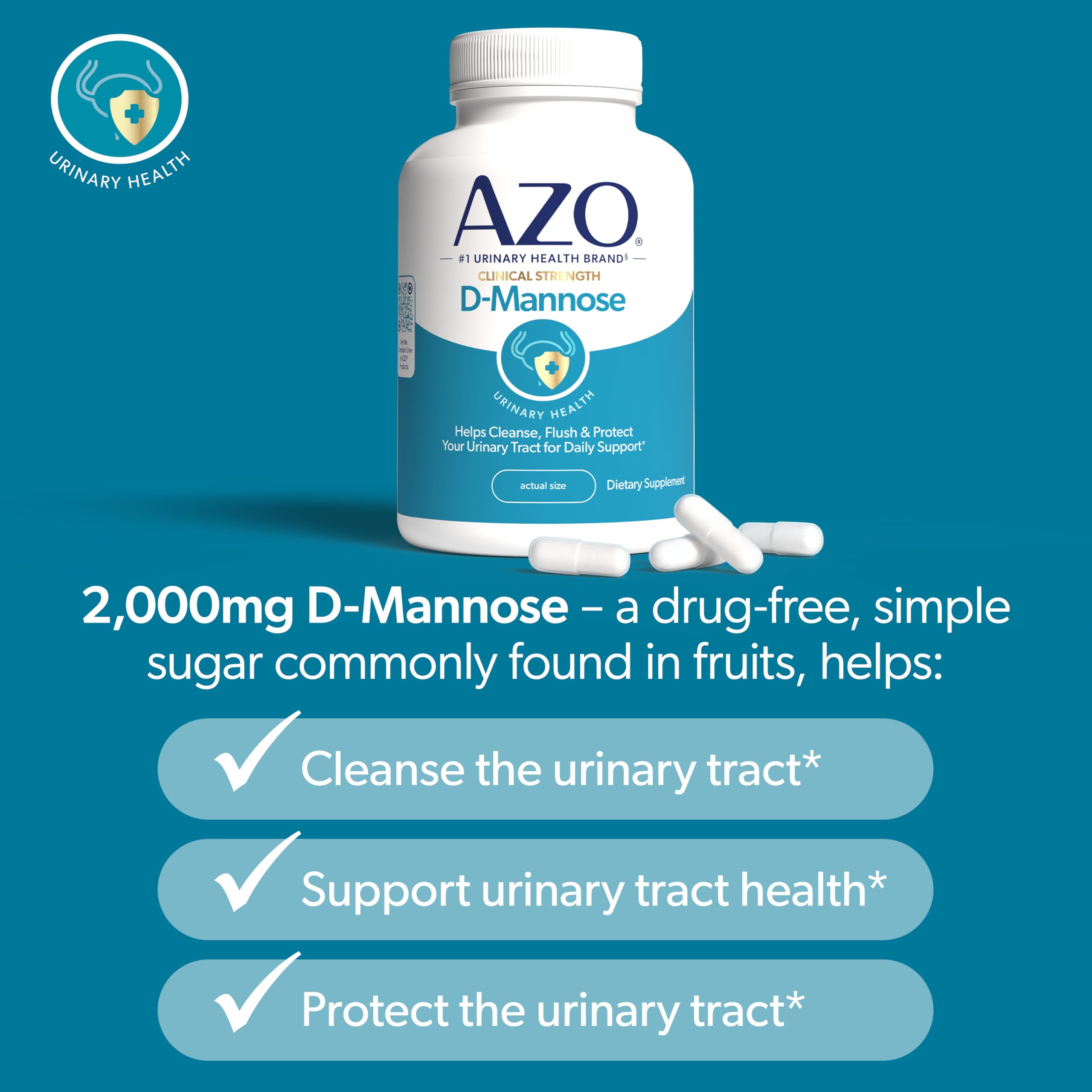 AZO capsules in hand illustrating portable daily use benefit