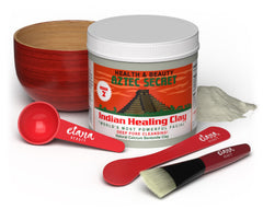 Aztec Secret kit presentación completa con accesorios y beneficio de limpieza profunda