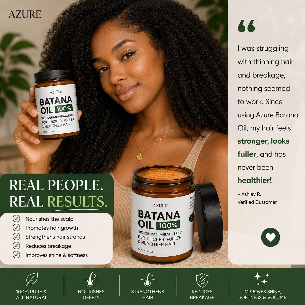 AZURE cabello liso sedoso y controlado tras aplicar la pasta