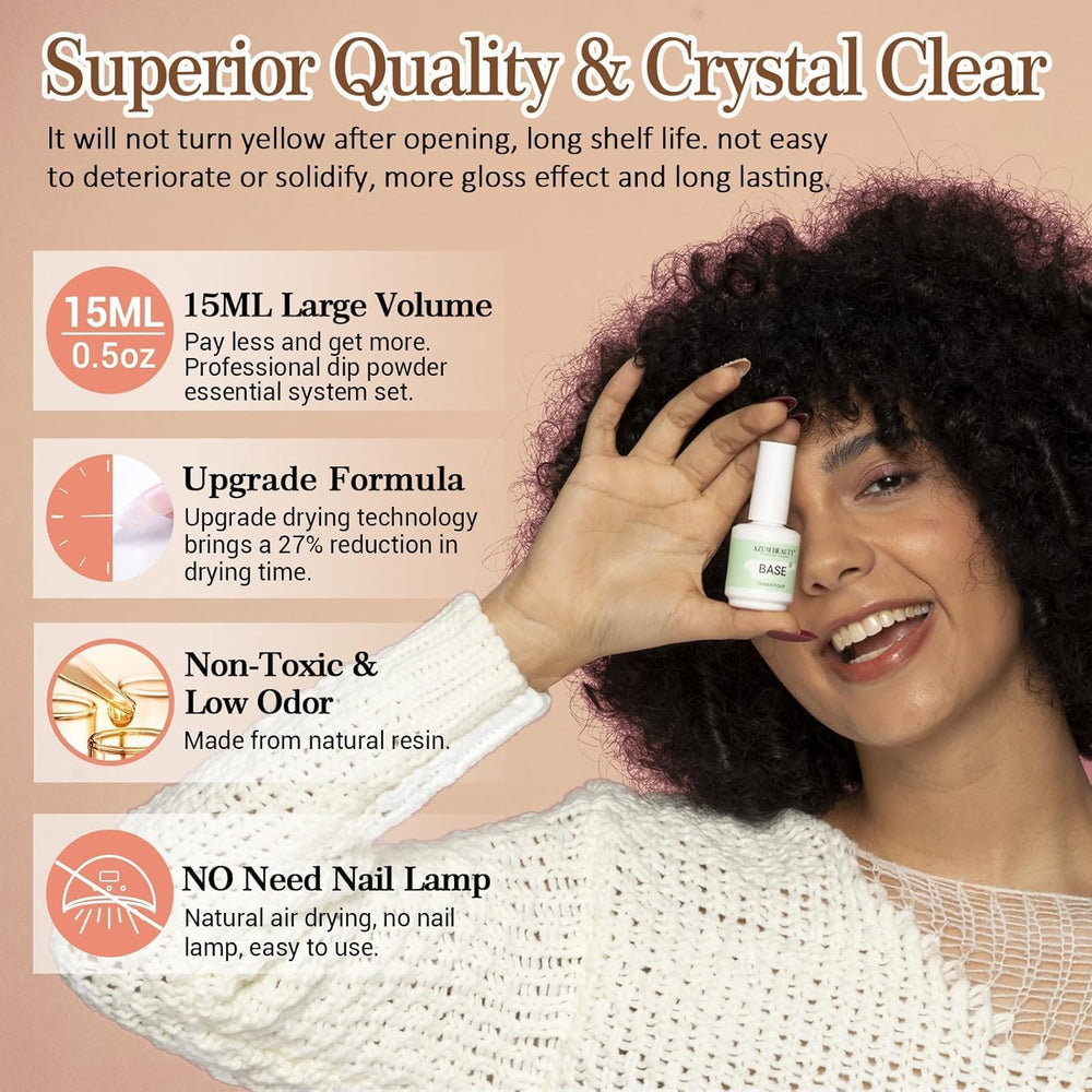 AzureBeauty textura del top coat mostrando brillo protector y acabado liso