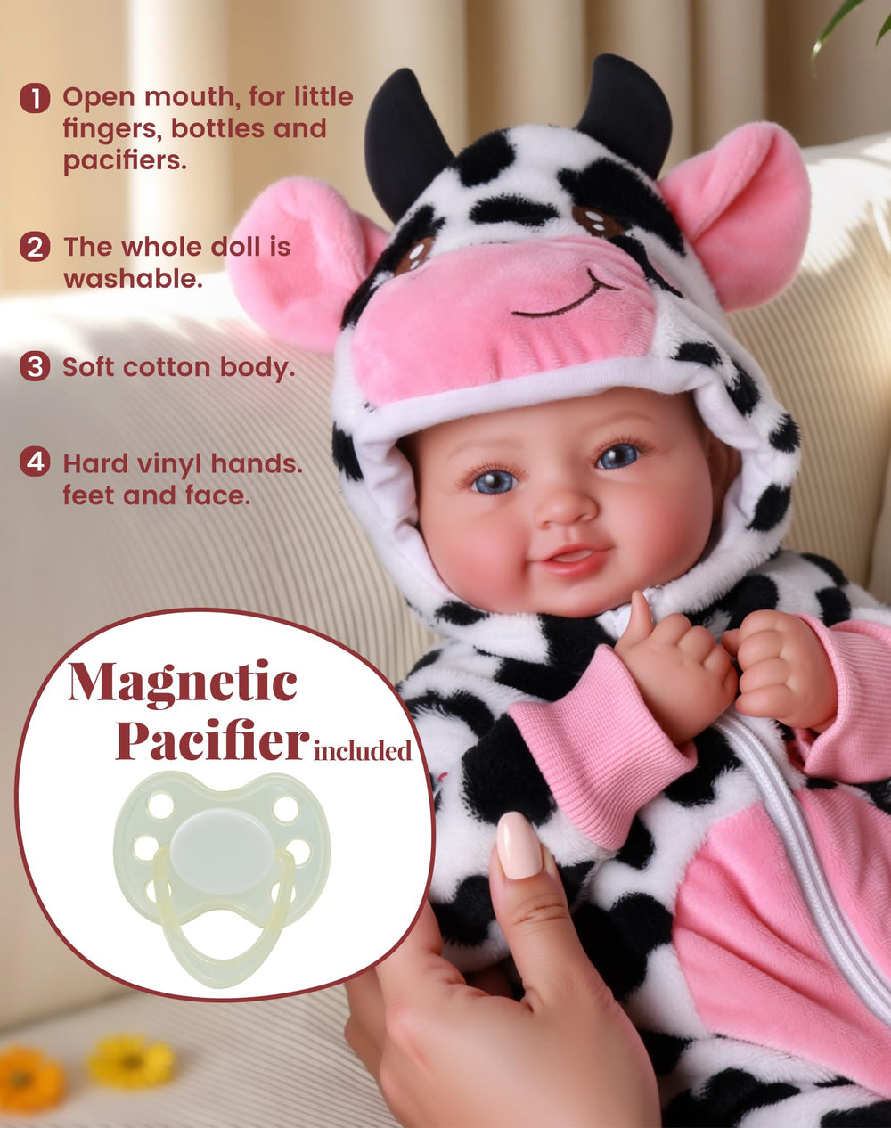 BABESIDE cloth body close-up highlighting soft, huggable cotton fill