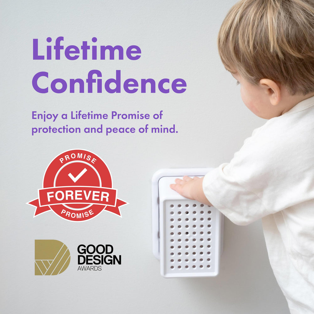 Baby Block panel ventilado frontal permitiendo flujo de aire seguro