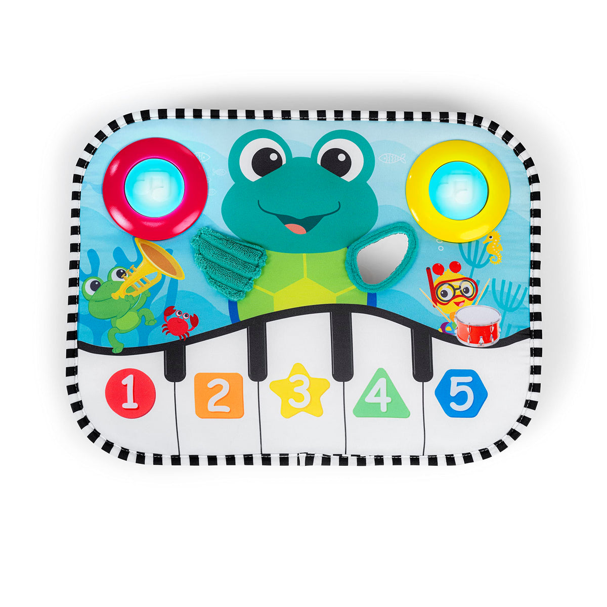 Baby Einstein front packaging displaying Neptune kick pad and benefits