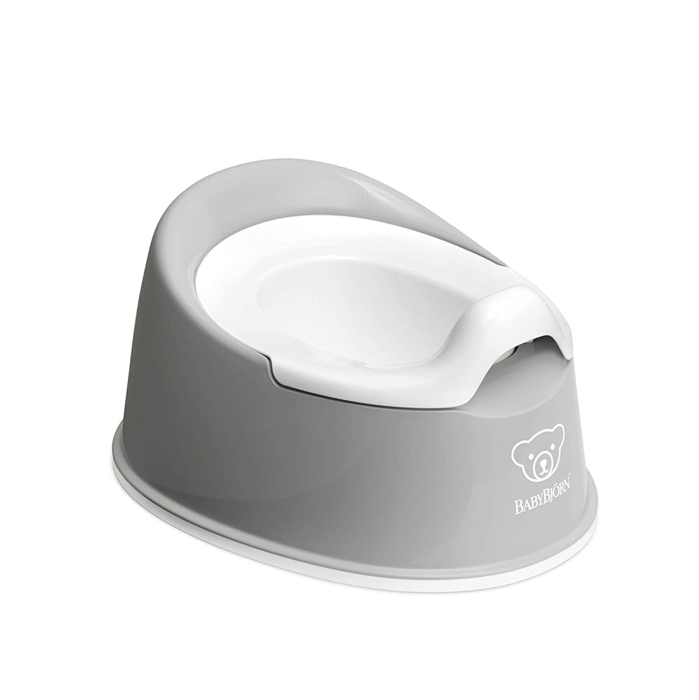 BabyBjörn Smart Potty front view showing compact stable design and easy positioning