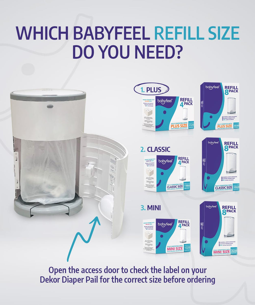 Babyfeel textura multicapa de la bolsa mostrando barrera contra olores