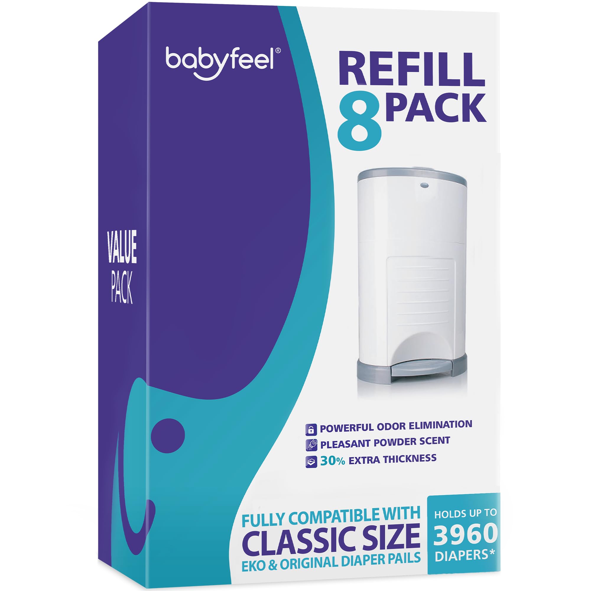 Babyfeel frente del paquete de 8, recambios resistentes y económicos