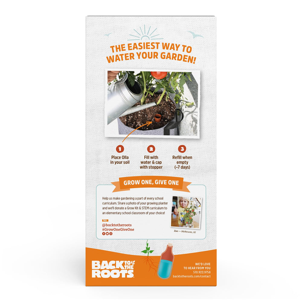 Back to the Roots empaque del pack de 3 listo para almacenamiento y regalo