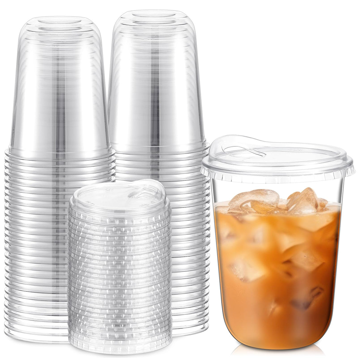 Baderke vaso frontal con tapa mostrando transparencia y presentación