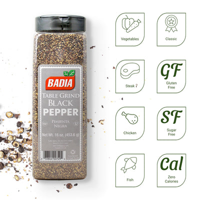 Badia cap and dispenser detail for controlled pouring and easy seasoning benefit