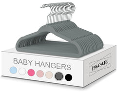 BAGAIL percha frontal paquete 50 unidades mostrando ahorro de espacio