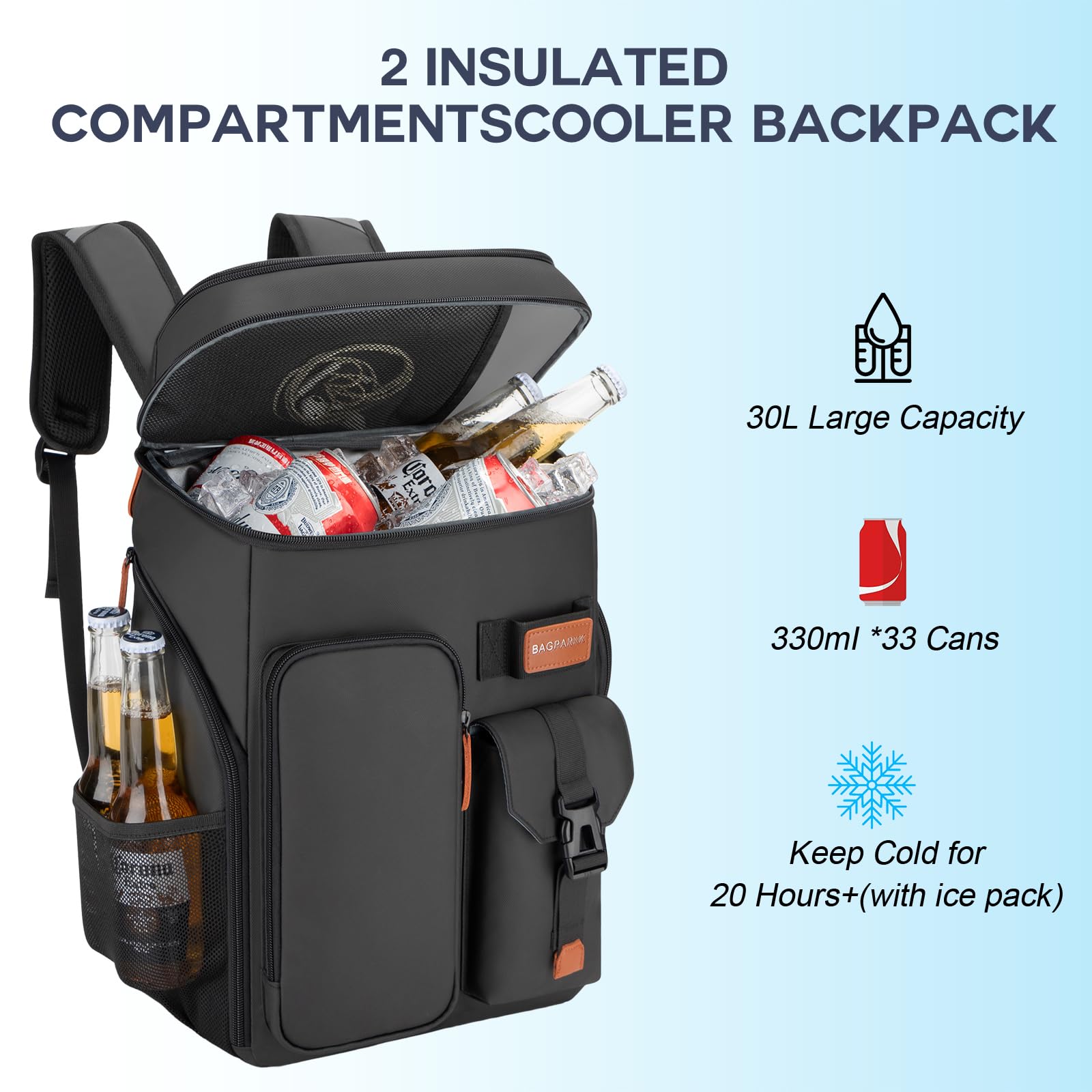 BAGPARKK on beach picnic blanket keeping drinks cool during outdoor outings