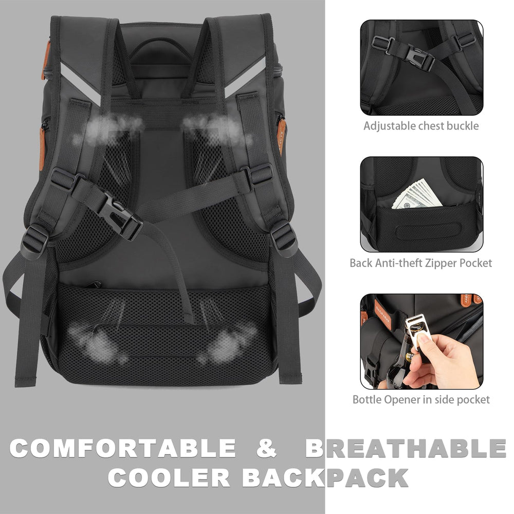 BAGPARKK side pockets and included bottle opener for quick-access convenience