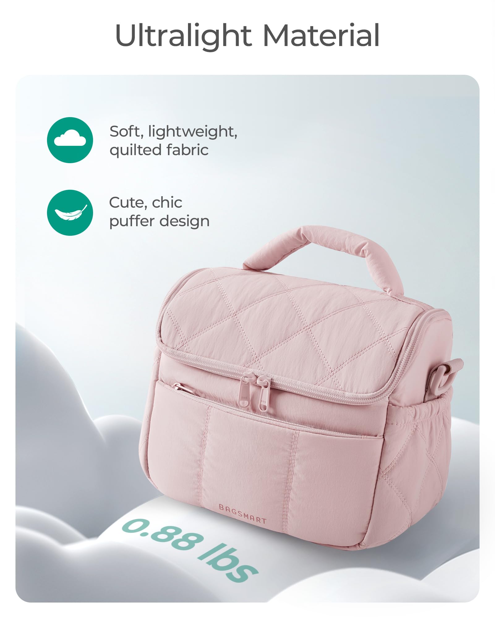 BAGSMART bolsillo frontal abierto para guardar móvil y tarjetas