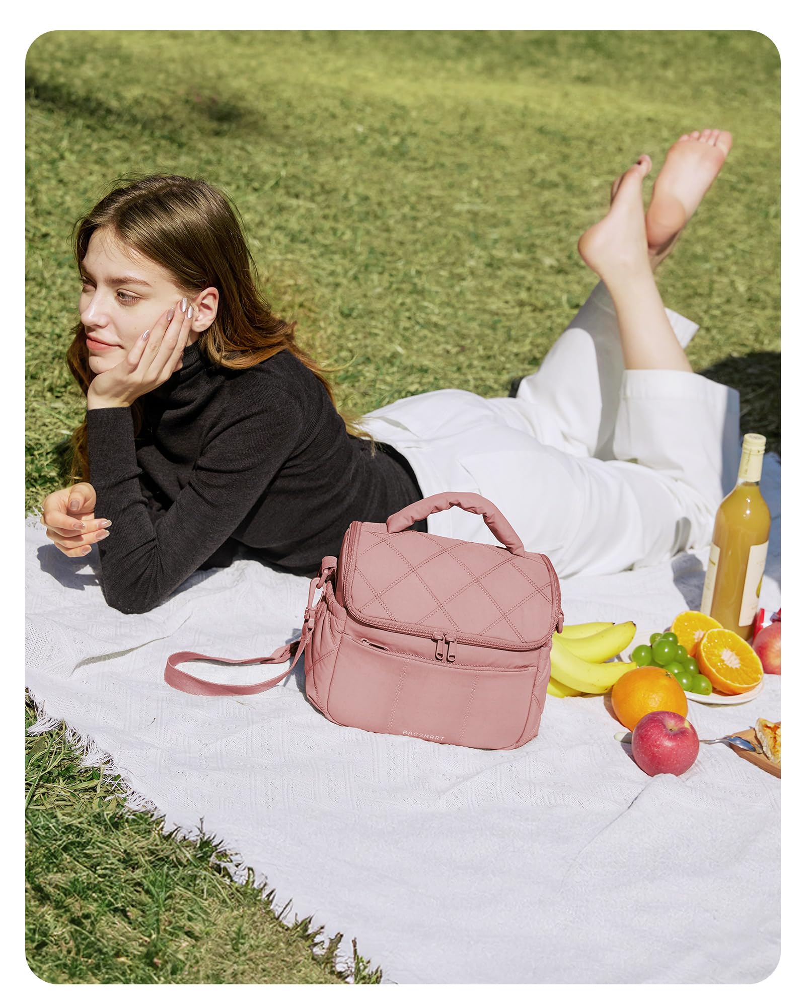 BAGSMART en picnic demostrando versatilidad y estilo práctico