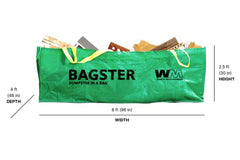 WM Waste Management detalle del material resistente y tejido anticorte para mayor durabilidad