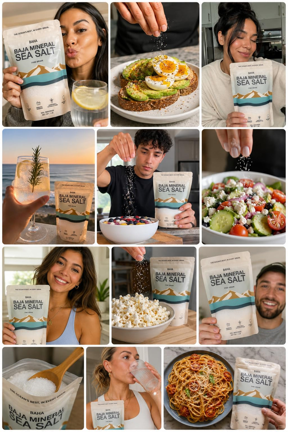 Baha Sea Salt en ambiente de cocina profesional, uso por chefs
