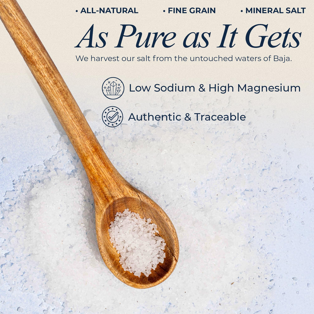 Baha Sea Salt en bol de cocina listo para uso, conveniencia en preparación