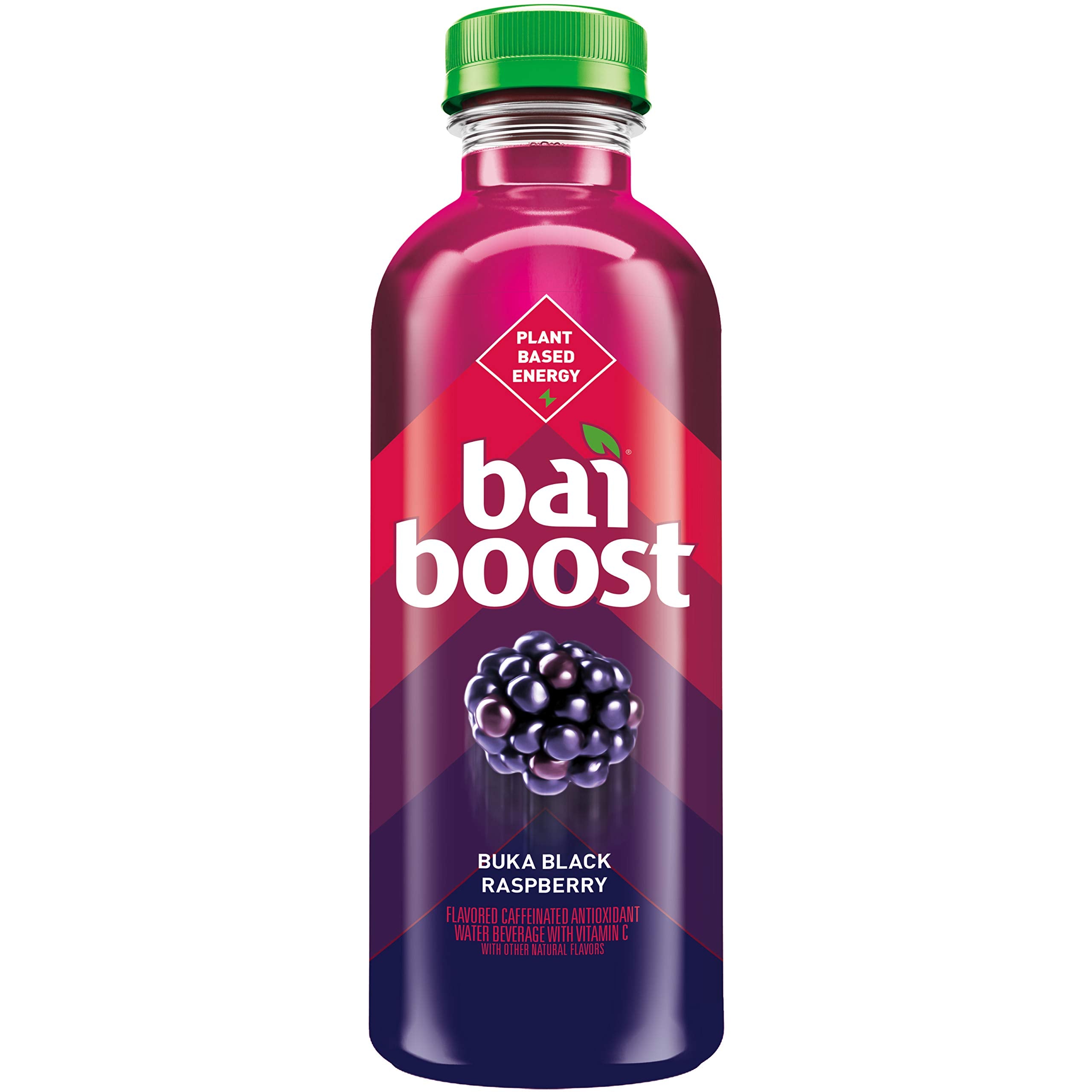 Detalle de etiqueta Bai Boost mostrando información y beneficio antioxidante