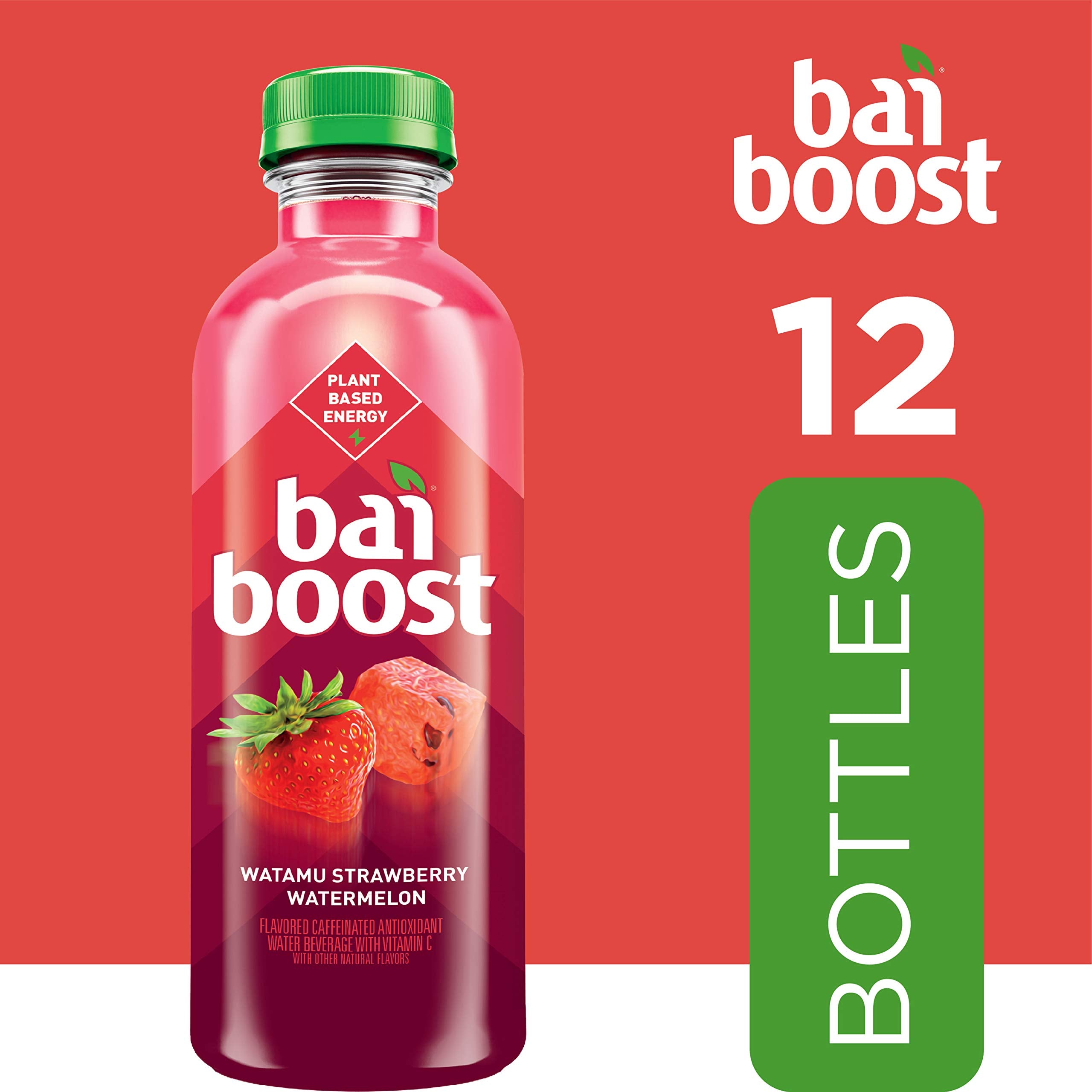 Pack de 12 botellas Bai Boost Watamu listo para almacenar o regalar