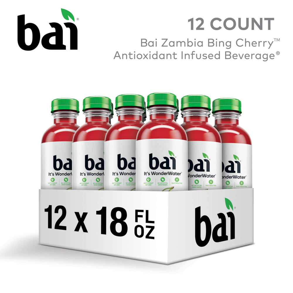 Bai detalle de etiqueta con ingredientes y beneficios claros