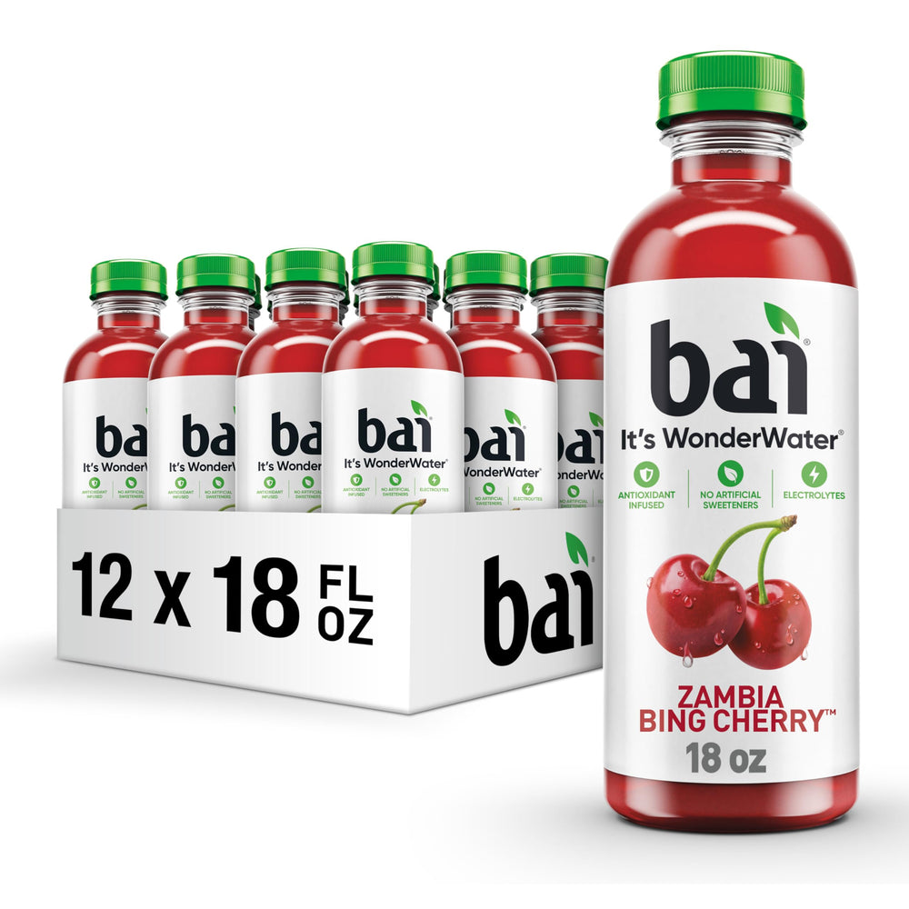 Bai Zambia Bing Cherry frente mostrando diseño y tamaño