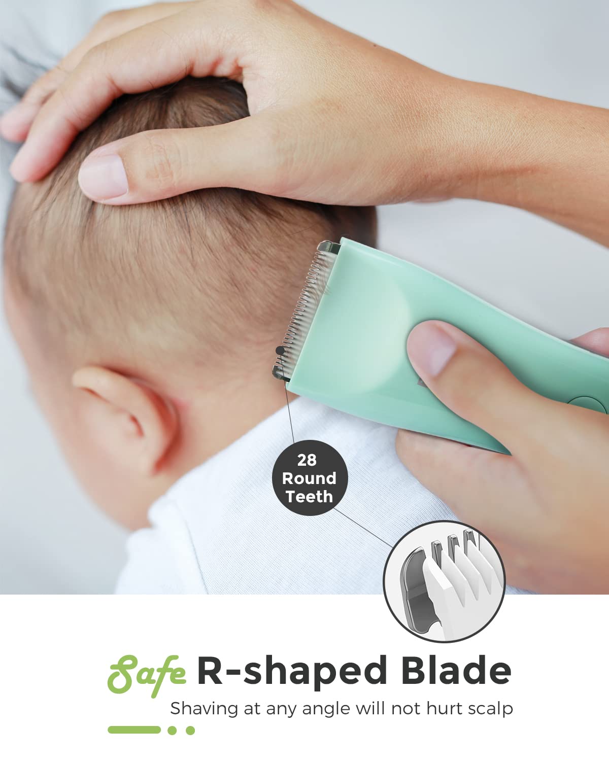 Baistom trimmer held in hand to show size and ergonomic grip benefit