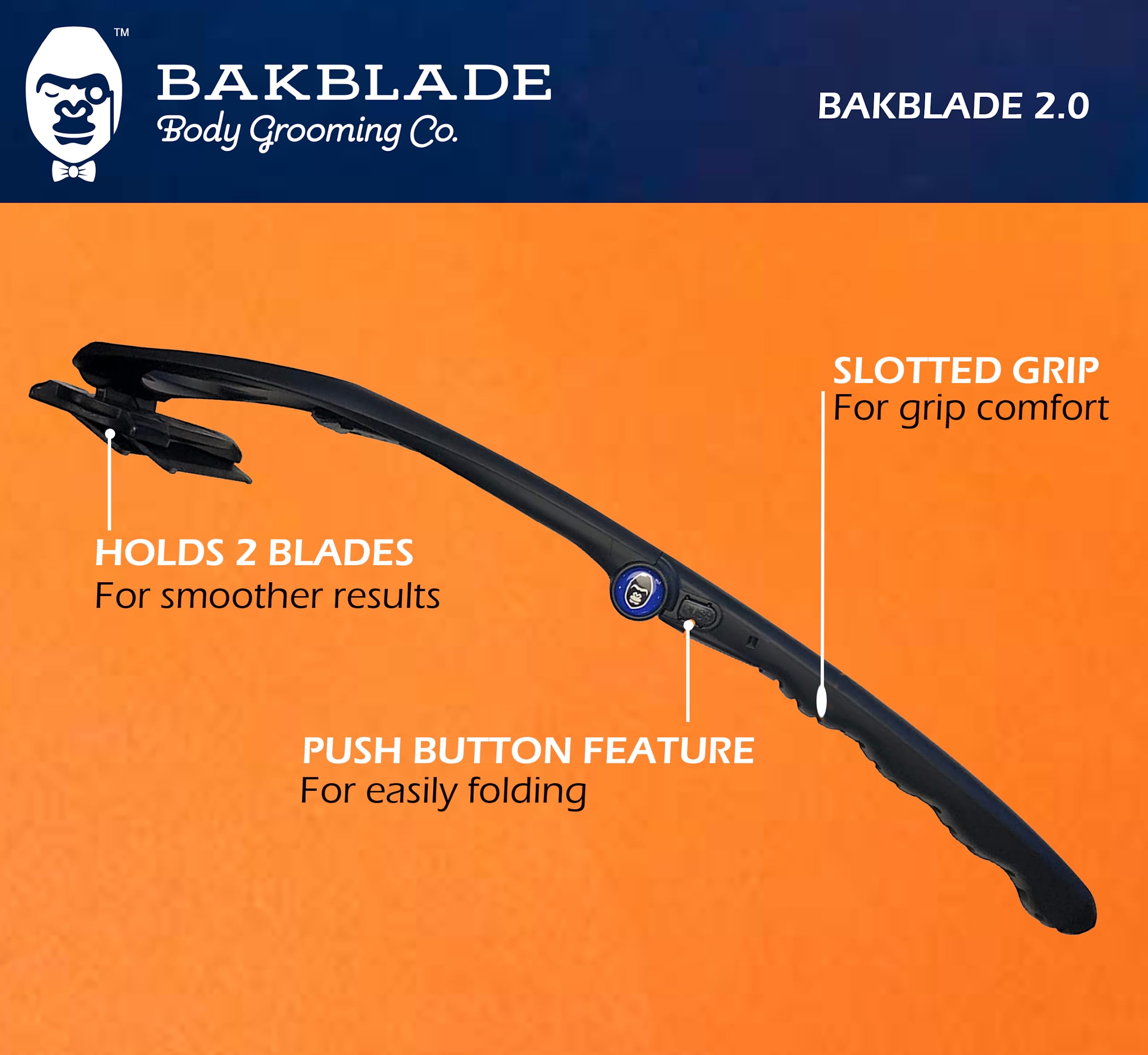 baKblade estilo de vida hombre con espalda lisa mostrando resultado final