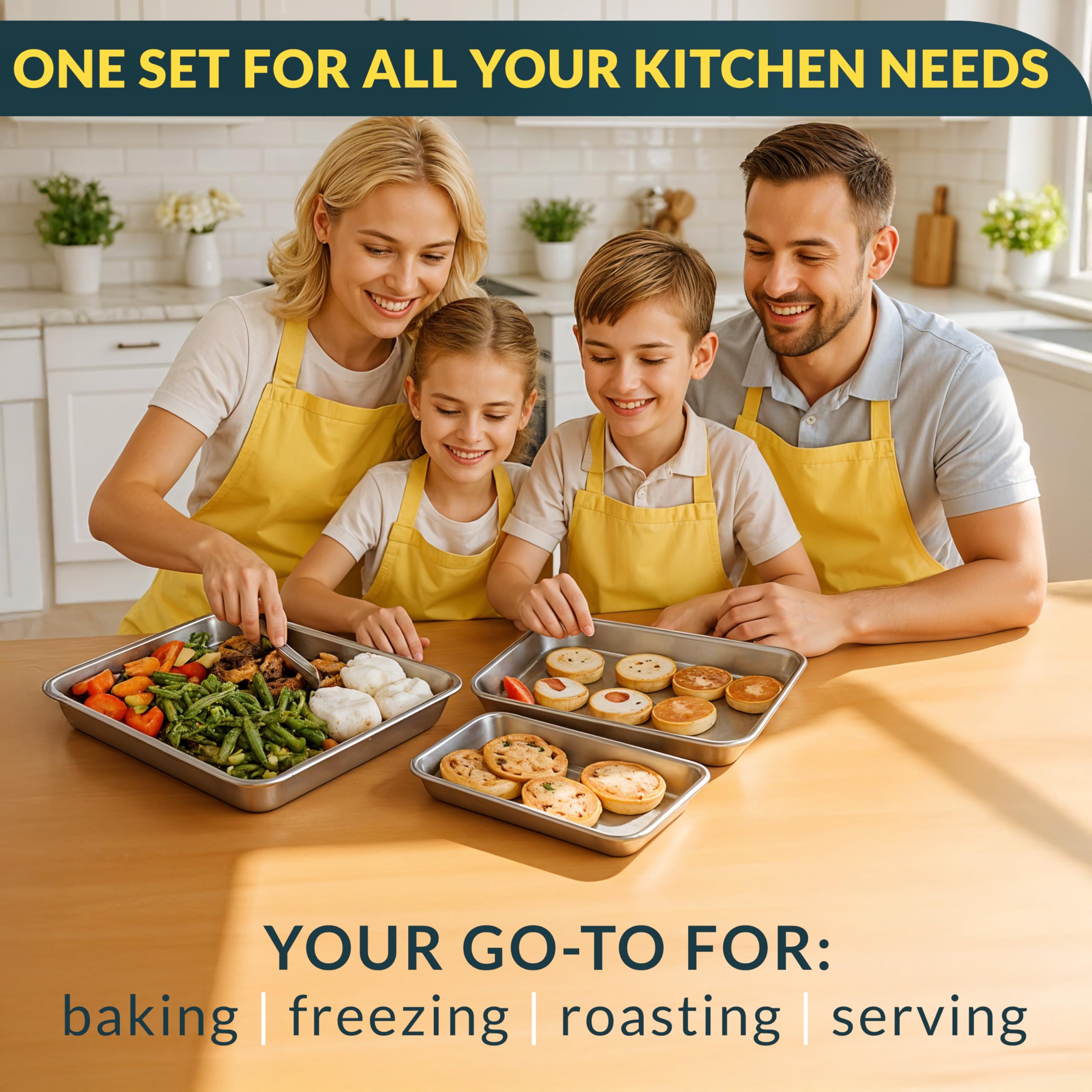 Baker's Signature bandejas en cocina moderna, solución práctica para preparación