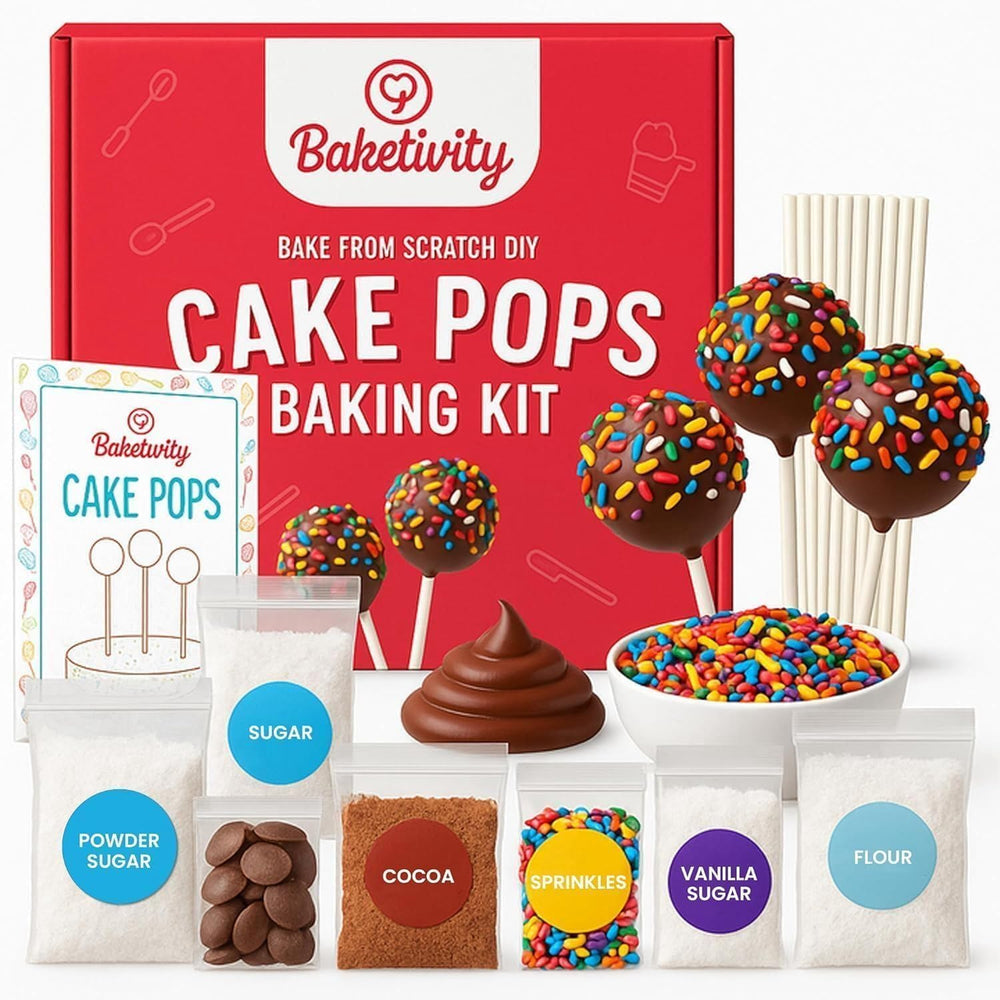 Baketivity caja frontal del kit mostrando contenido y marca, ideal para regalo