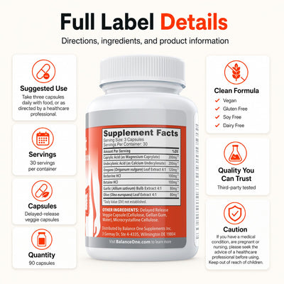 Balance ONE quality seals and certificates demonstrating NSF and GMP compliance benefits