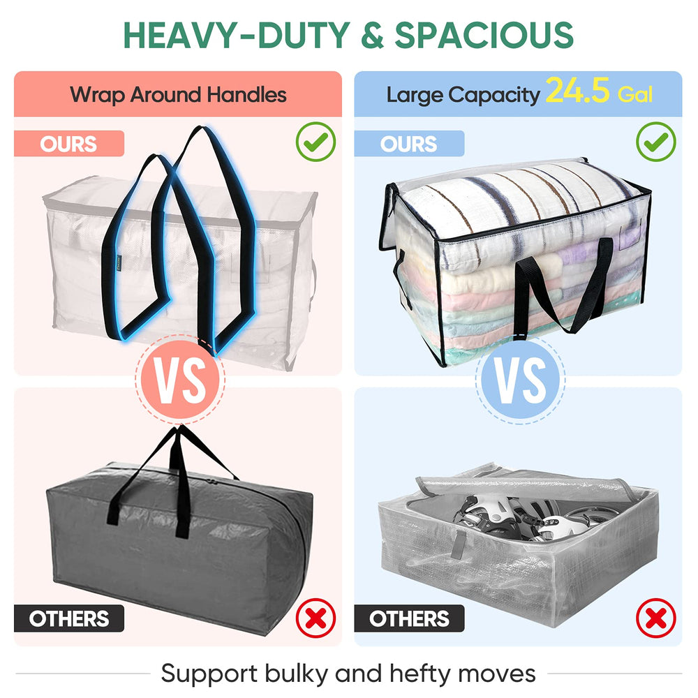 BALEINE bag folded flat for compact storage saving closet space