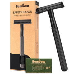 Bambaw maquinilla frontal negra mostrando diseño metálico y control ergonómico