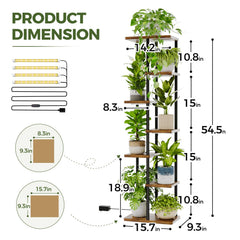 Bamworld primer plano del estante robusto que garantiza soporte seguro para macetas