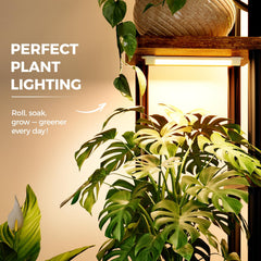 Bamworld detalle de la luz LED full-spectrum que favorece crecimiento vegetal