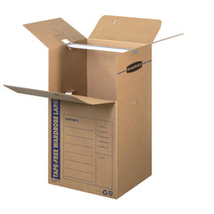 Bankers Box metal hanging bar detail showing sturdy support for clothes during transport