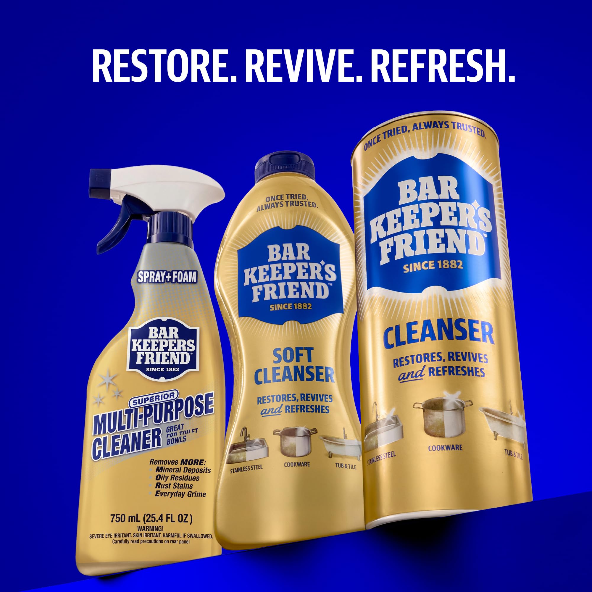Bar Keepers Friend etiqueta con ingredientes, explica uso seguro