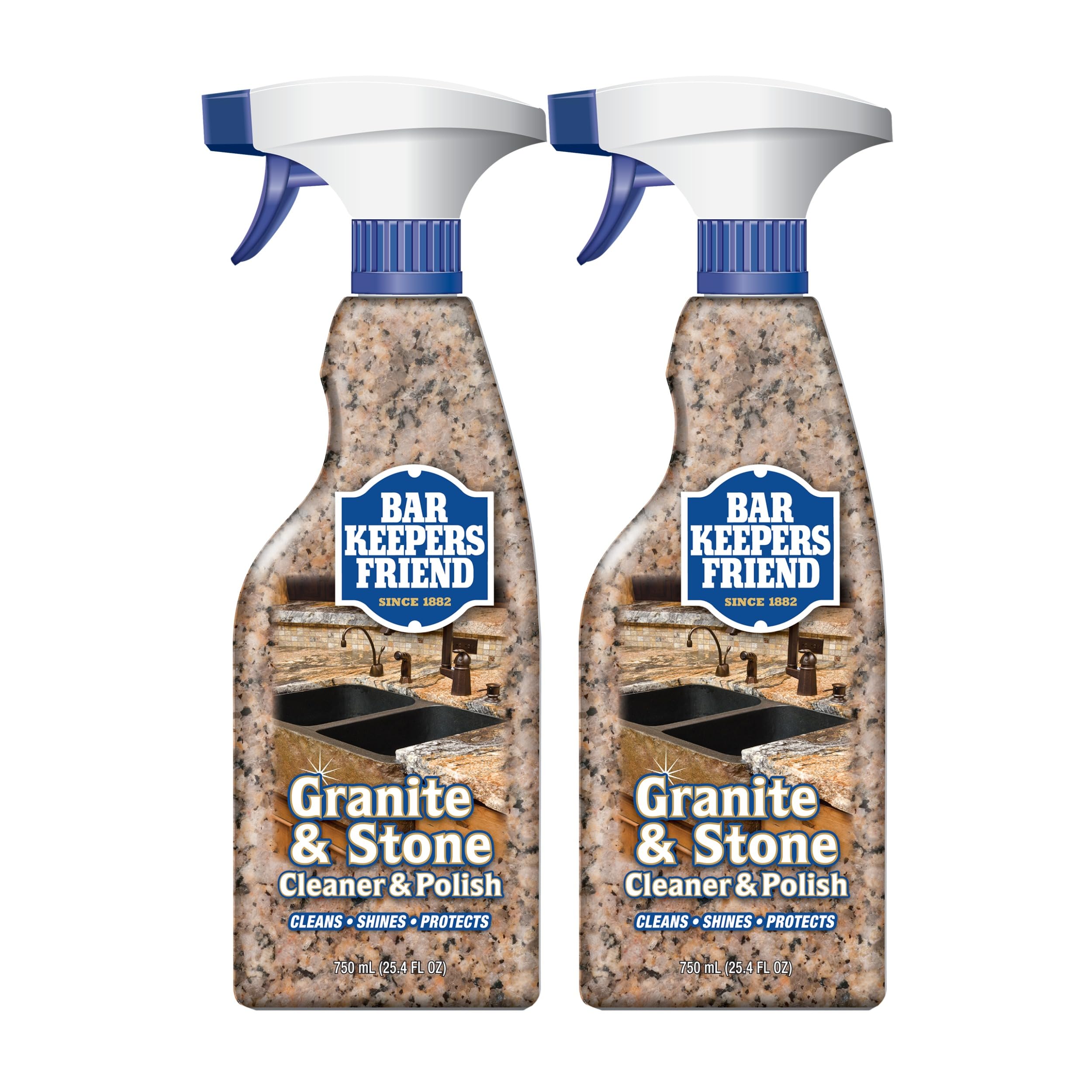 Bar Keepers Friend spray bottle front view showing the cleaner benefit