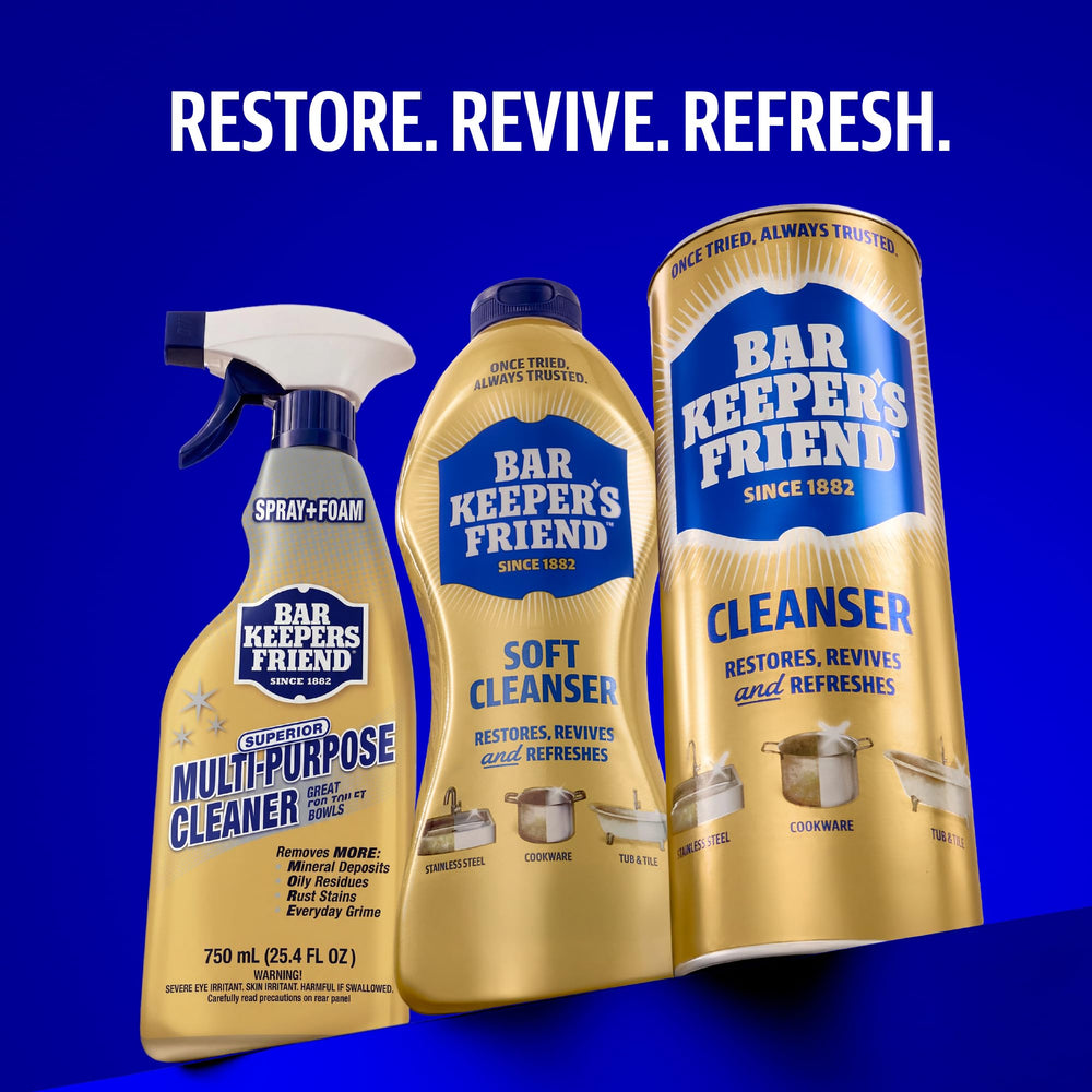 Bar Keepers Friend brillo en herrajes de latón después de limpiar