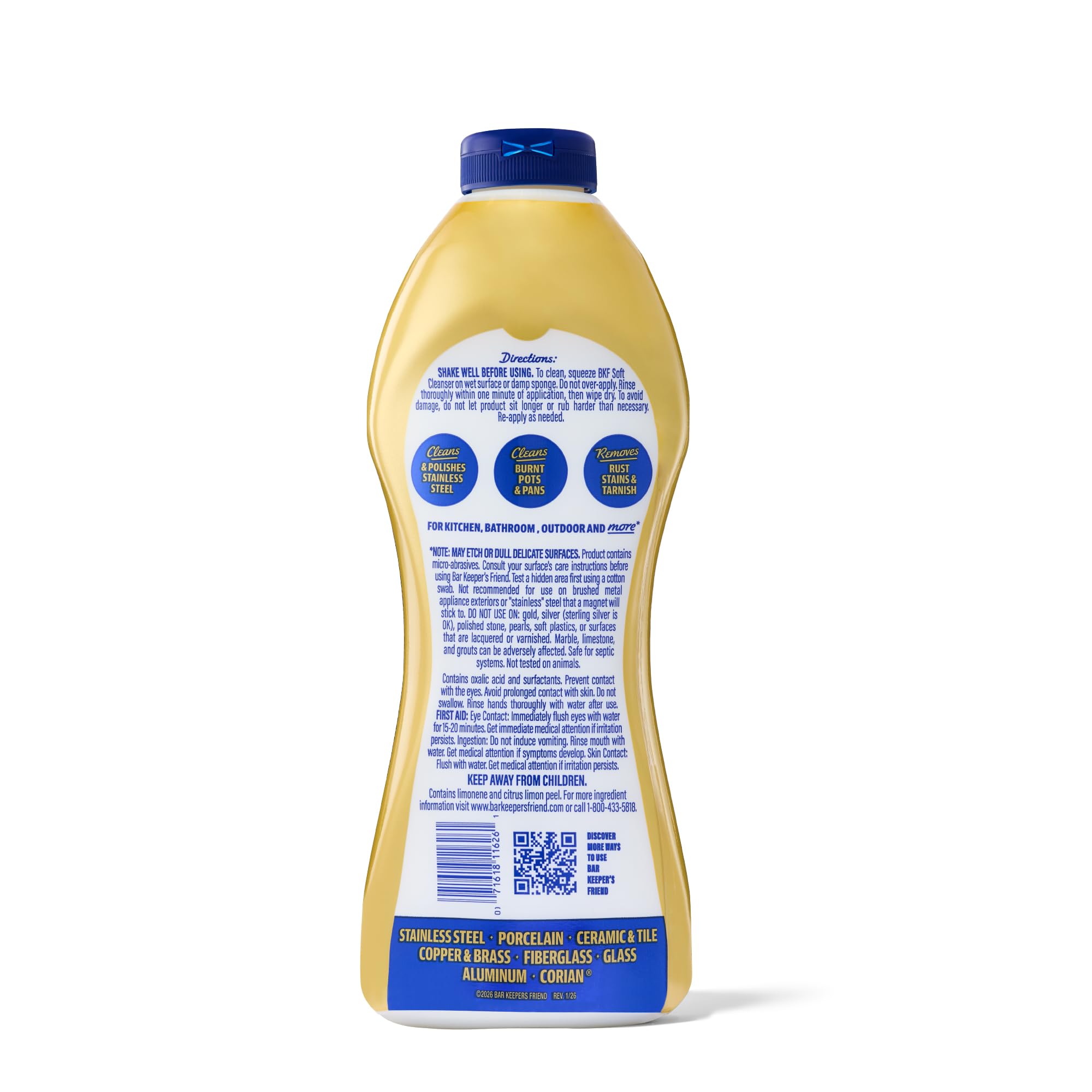 Bar Keepers Friend pack de dos botellas listo para uso doméstico