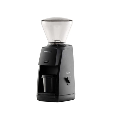 Baratza Encore ESP front view showing compact black design and consistent performance