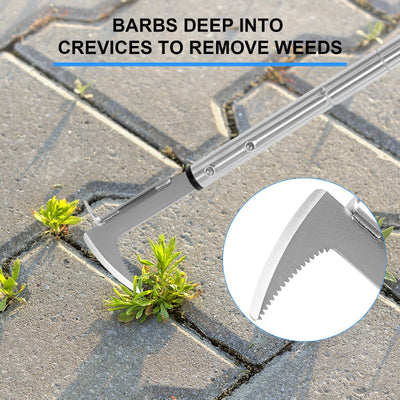 BARAYSTUS close-up of L-shaped blade showing sharp edges for deep pull