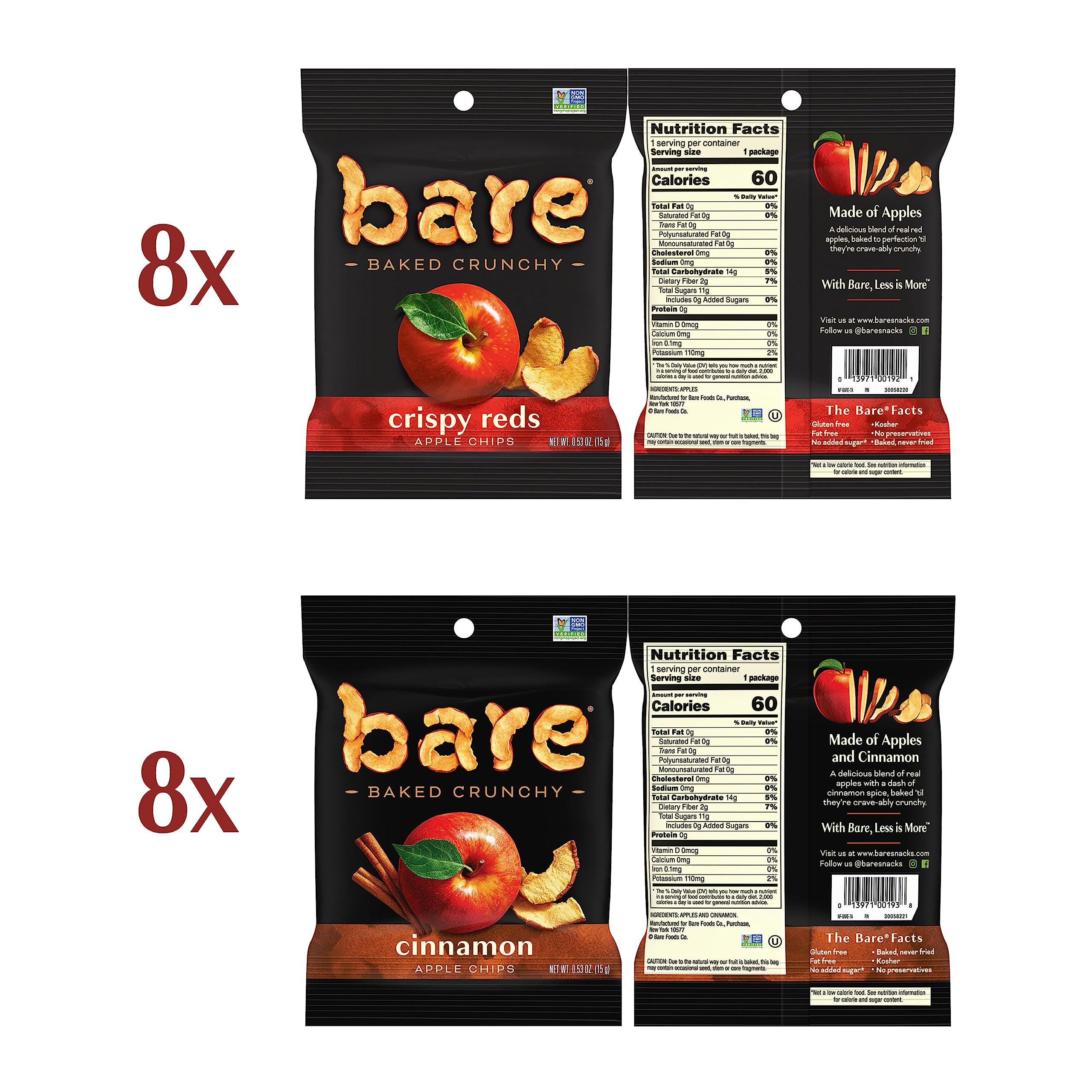 Bare primer plano textura crujiente de chip de manzana para sabor natural