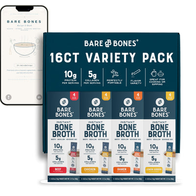 Bare Bones frente del empaque mostrando variedad para decisiones rápidas